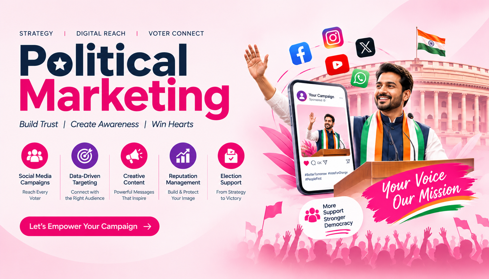 political marketing campaign banner